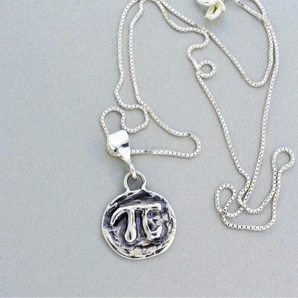 PI Charm, PI Symbol,Unisex Necklace ,PI Day, March 14,Math Geek,Teachers Gift